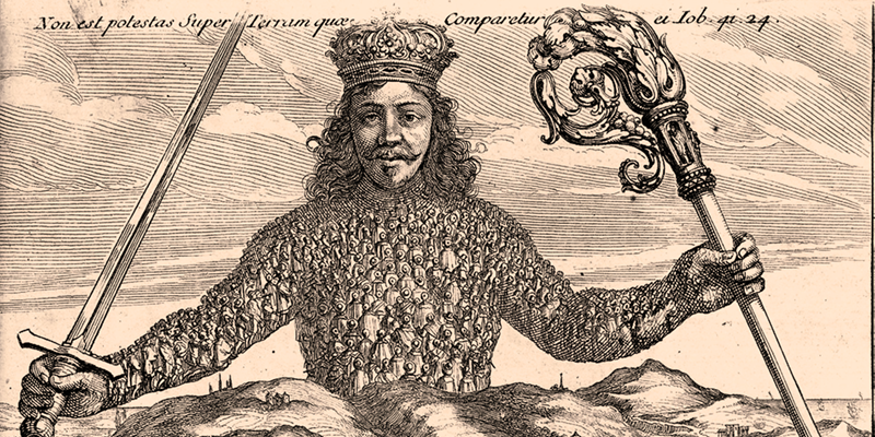 Leviathan by Thomas Hobbes; engraving by Abraham Bosse